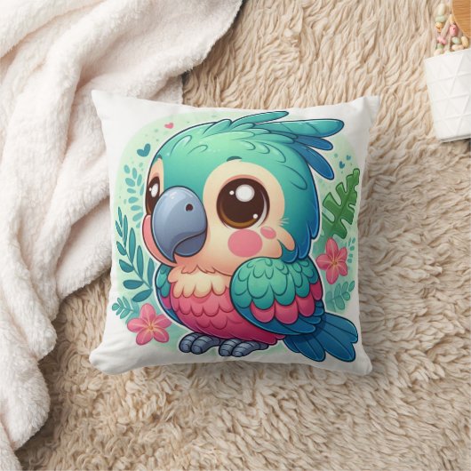 オウム枕 クッション (ブランケット)