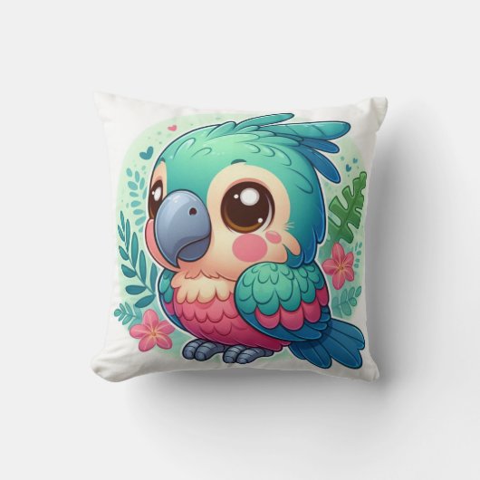 オウム枕 クッション (正面)