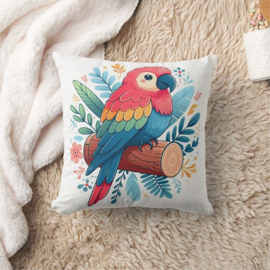 オウム枕 クッション (ブランケット)