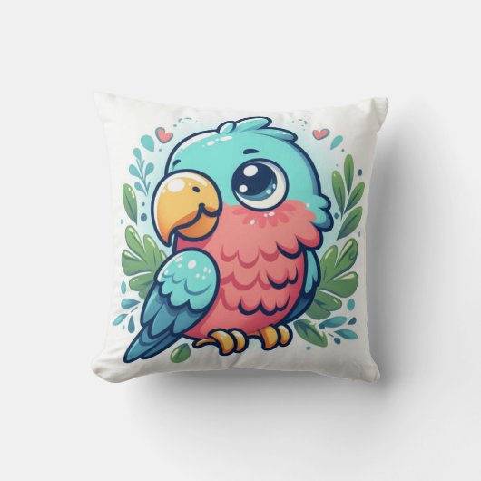 オウム枕 クッション (正面)