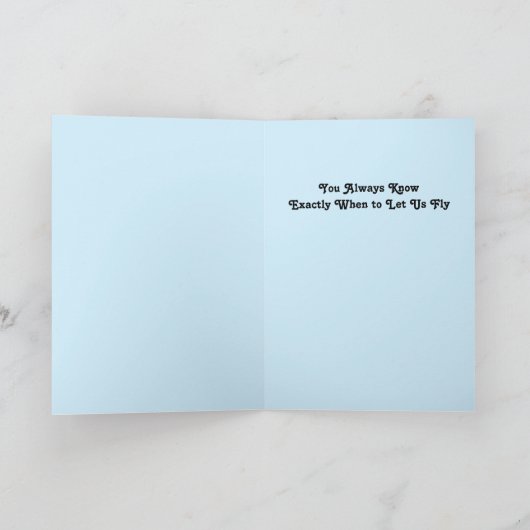 オウム母の日の折り返しグリーティングカード カード (内部)