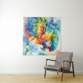 オウム水色 タペストリー (インサイチュ(横))