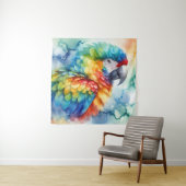 オウム水色 タペストリー (インサイチュ)