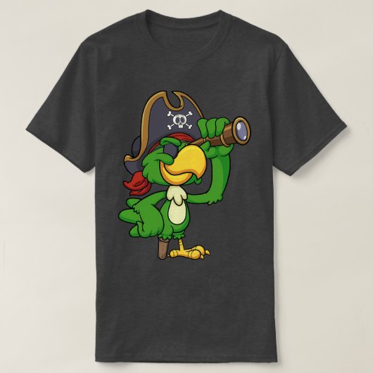 オウム海賊 Tシャツ (デザイン正面)