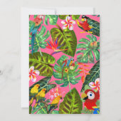 オウム熱帯フローラオウム1歳 招待状 (裏面)