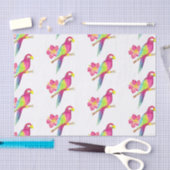 オウム熱帯水の色の夏パーティー 薄葉紙 (クラフト)