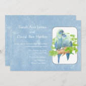 オウム熱帯自然結婚式の招待 招待状 (正面/裏面)