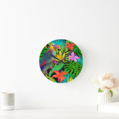 オウム熱帯鳥 ラウンド壁時計 (ホーム)