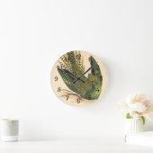 オウム病ジェームス・ソヴェルビー ラウンド壁時計 (ホーム)