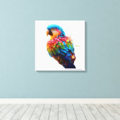 オウム白熱［赤熱］光を放つウ キャンバスプリント (インサイチュ (ウッドフロア))