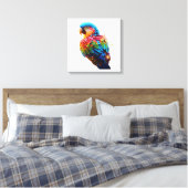 オウム白熱［赤熱］光を放つウ キャンバスプリント (インサイチュ (寝室))