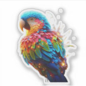 オウム白熱［赤熱］光を放つウ シール (正面)