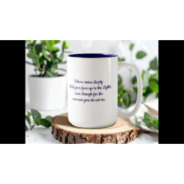 オウム祈りの言葉とバタフライコインマグ ツートーンマグカップ