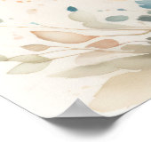 オウム絵画魚の水色 ポスター (角)