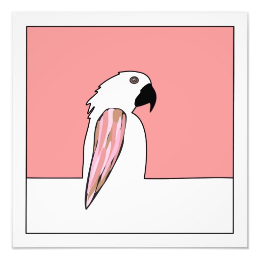 オウム線スケッチ フォトプリント            (正面)