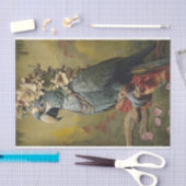 オウム花模様 薄葉紙 (クラフト)