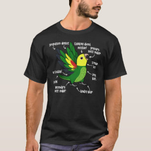 オウム解剖学Iダブルイエロー頭部Amazon Tシャツ