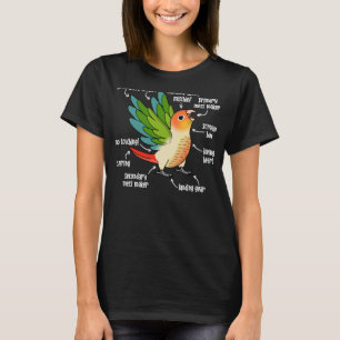 オウム解剖学I緑の頬パイナップルの構成 Tシャツ