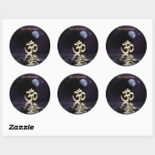 オウム賛美ステッカー ラウンドシール (シート)