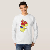 オウム赤い黄色 Tシャツ (正面フル)
