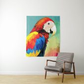 オウム野鳥自然動物カラーアート絵画ズ タペストリー (インサイチュ)