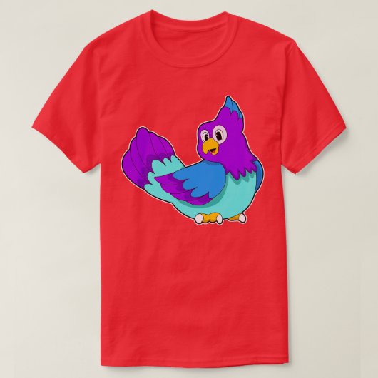 オウム青 Tシャツ (デザイン正面)