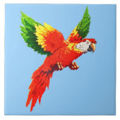 オウム飛んでいるウ タイル (正面)