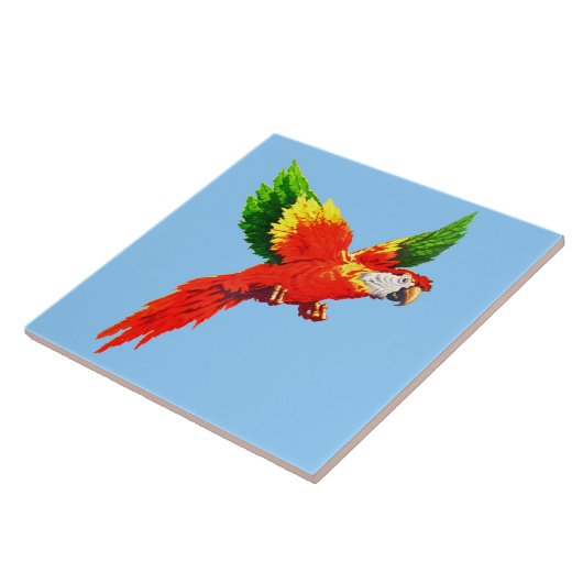 オウム飛んでいるウ タイル (側面)