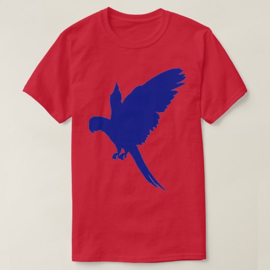 オウム飛んでいるデザインオウム自由 Tシャツ (デザイン正面)