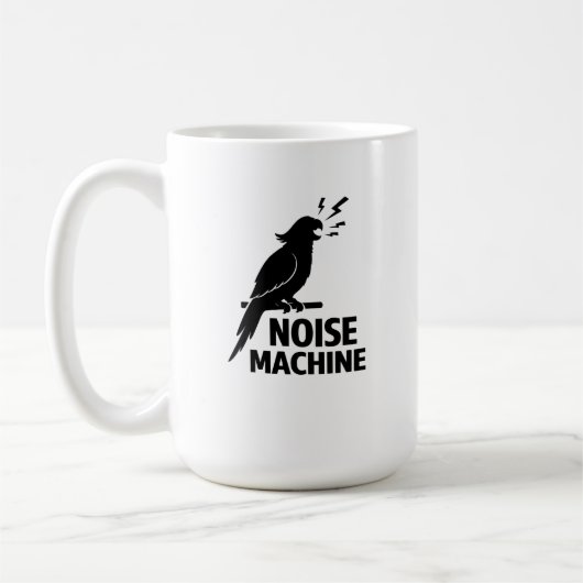 オウム騒音機 おもしろいペットオーナーデザイン コーヒーマグカップ (左)