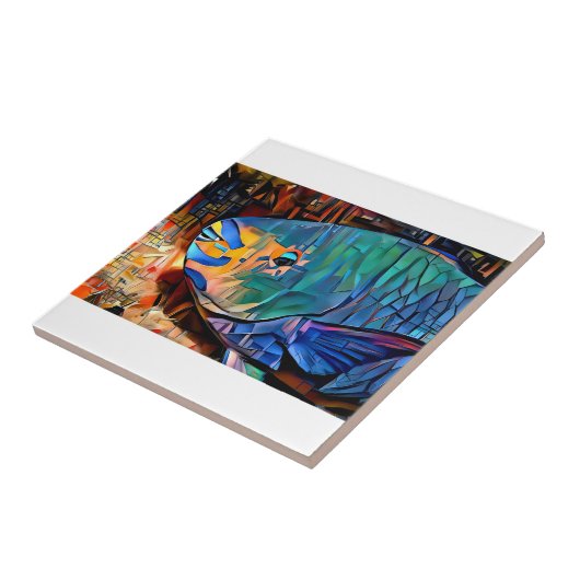 オウム魚陶瓦 タイル (側面)