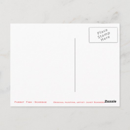 オウム魚 ポストカード (裏面)