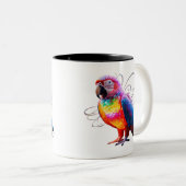オウム鮮やかウ ツートーンマグカップ (正面右)