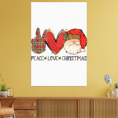 オウム鳥クリスマスツリーライトオーナメントクリスマスPa キャンバスプリント (インサイチュ (リビング))