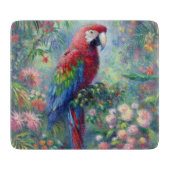 オウム鳥ジャングルフローラ感絵画感主義 カッティングボード (正面)