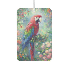 オウム鳥ジャングルフローラ感絵画感主義 カーエアーフレッシュナー