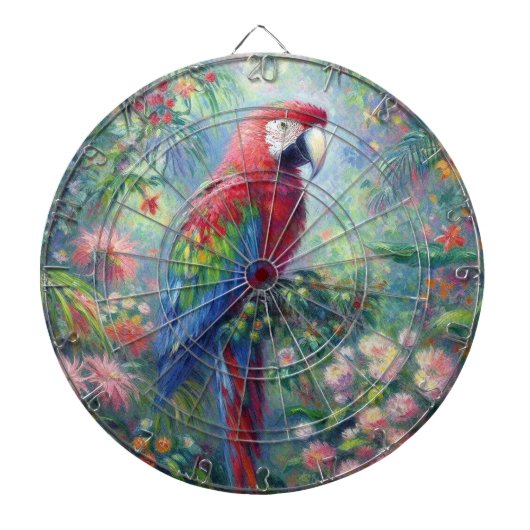 オウム鳥ジャングルフローラ感絵画感主義 ダーツボード (正面)