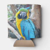 オウム鳥ポートレート 缶クーラー (裏面)