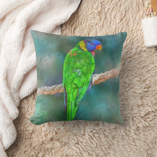 オウム鳥80 クッション (ブランケット)