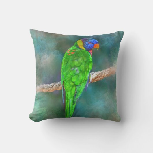 オウム鳥80 クッション (正面)