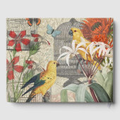 オウム黄熱帯アンティーク花 ゲストブック (裏面)