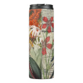 オウム黄熱帯アンティーク花 タンブラー (裏面)