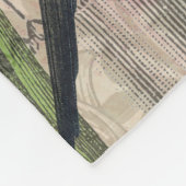 オウム黄熱帯アンティーク花 フリースブランケット (角)