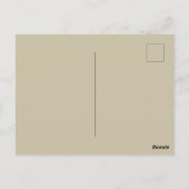 オウム黄熱帯アンティーク花 ポストカード (裏面)