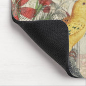 オウム黄熱帯アンティーク花 マウスパッド (コーナー)