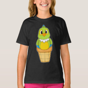 オウム・アイスクリームコーン Tシャツ