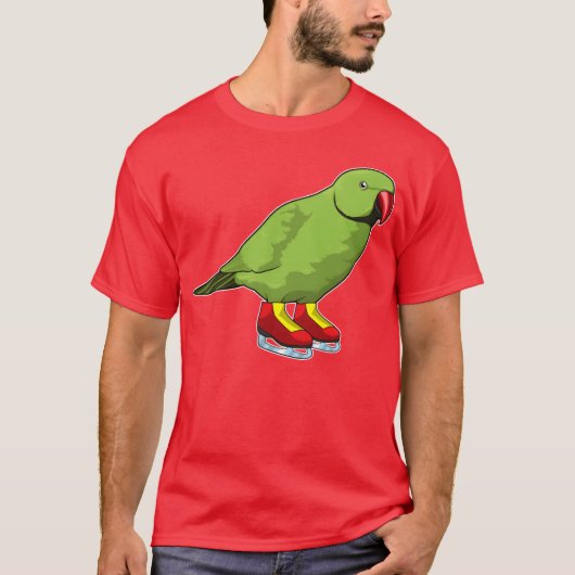 オウム アイススケート スケート スポーツ 仲間 Tシャツ (正面)