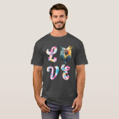 オウム インコ 愛してる 女性 Tシャツ (正面フル)