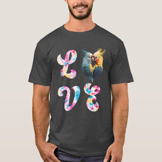オウム インコ 愛してる 女性 Tシャツ (正面)