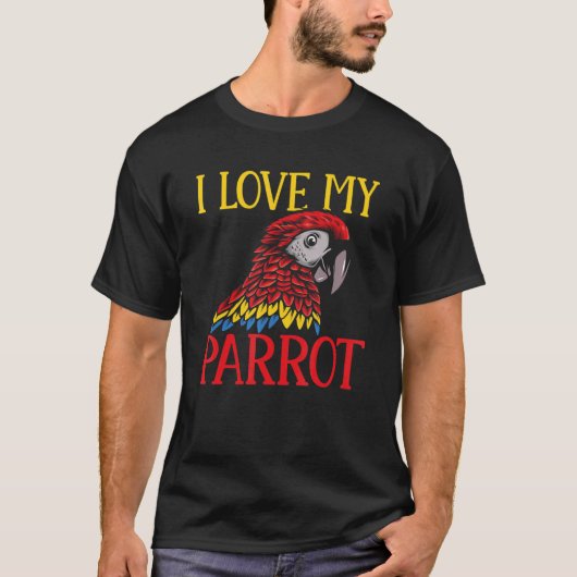 オウム インコ 私のインコを愛す コキンドウ Tシャツ (正面)